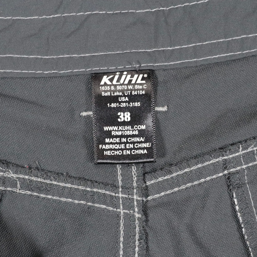 KUHL Renegade Cargo Shorts Mens 38 Gray Hiking Outdoor Casual Summer Duralux - Picture 9 of 11